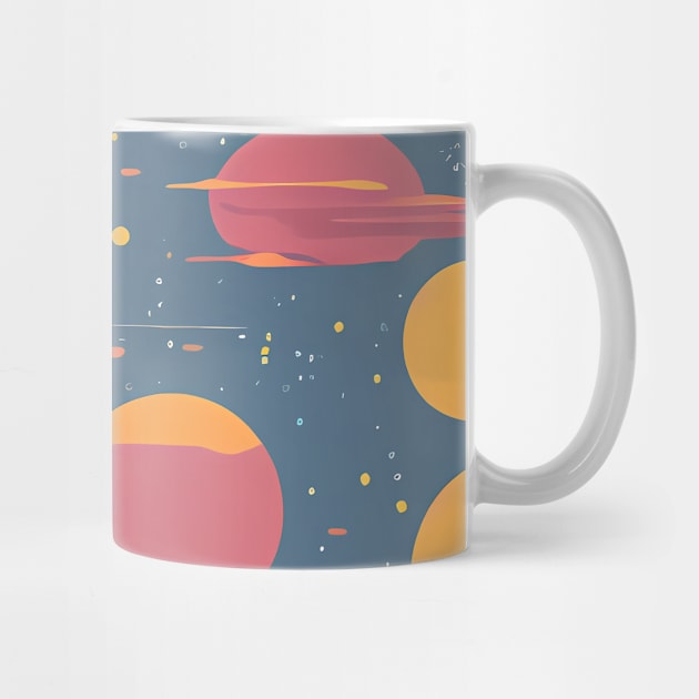 Celestial Stars and Planets - Space Retro Style by Artilize